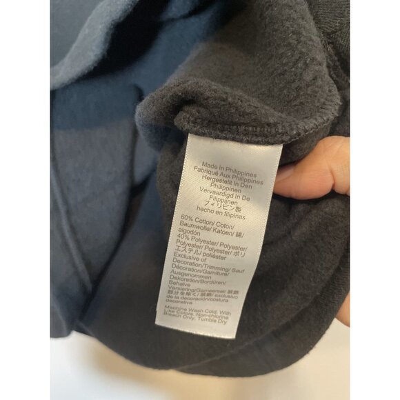 J.Crew Wide Button Collar Pullover Sweatshirt Size Small Black Long Sleeve - Picture 6 of 11